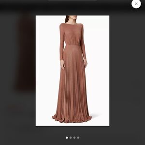 Chic Long Sleeve Maxi Dress in Brown